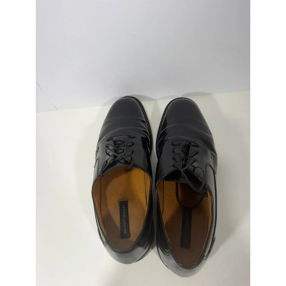 Bostonian First Flex Mens Black Leather Plain Toe Derby‎ Dress Shoes 25070 11 M